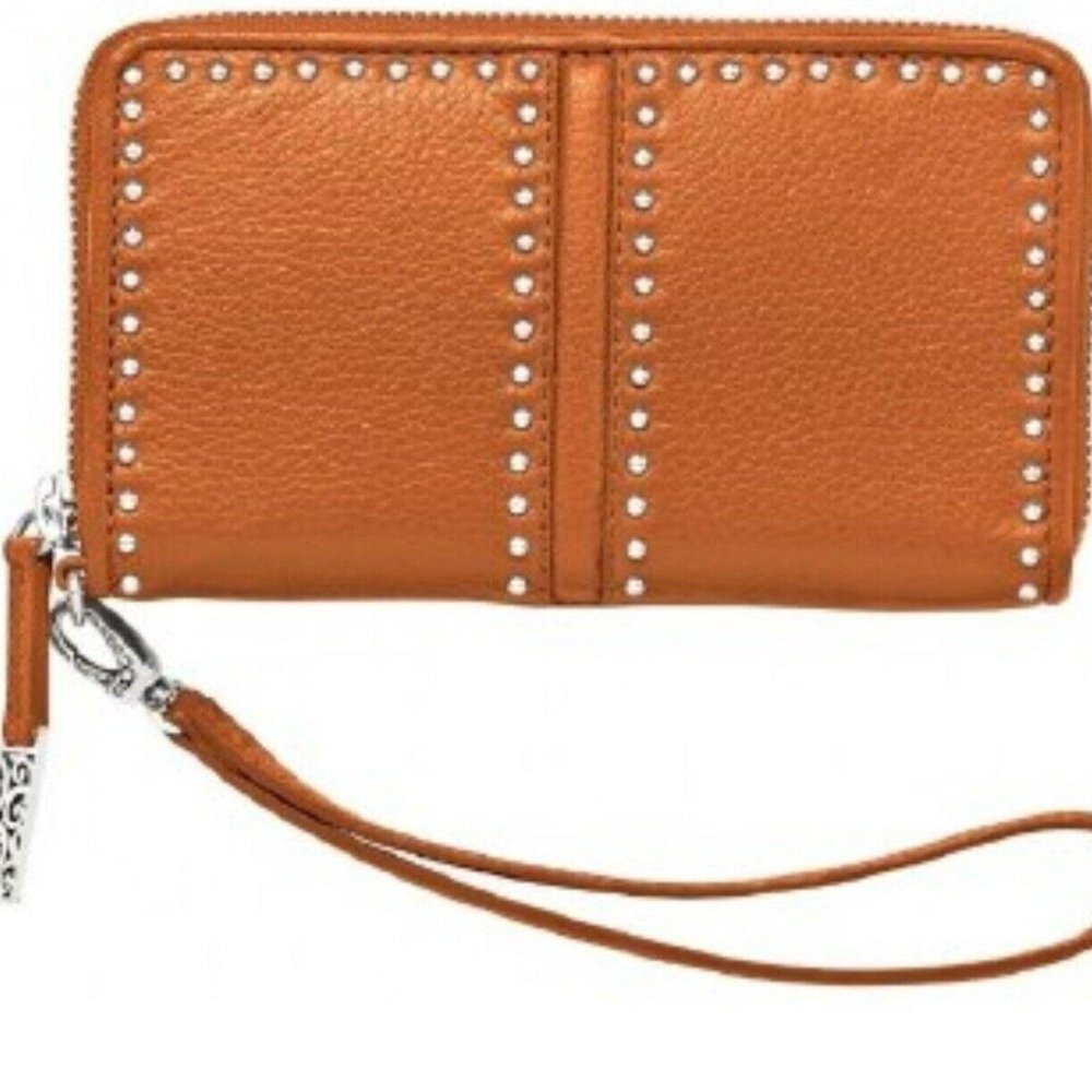 Brighton PRETTY TOUGH Brown Zip Tech Wallet